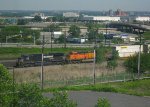NS and BNSF lead a stack train down the Garden State Secondary